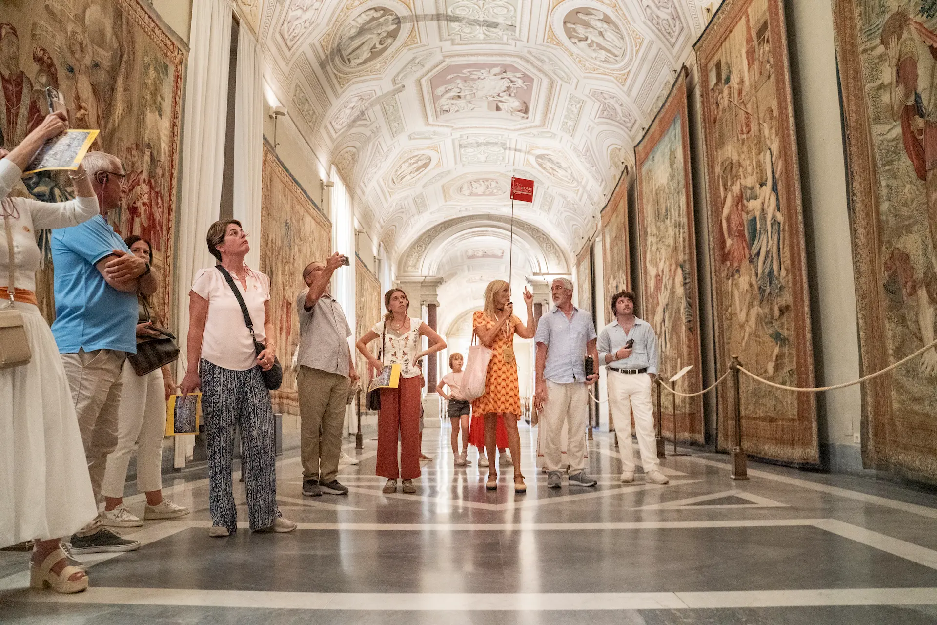 Gallery of Tapestries visited during the Vatican Museums guided tour
